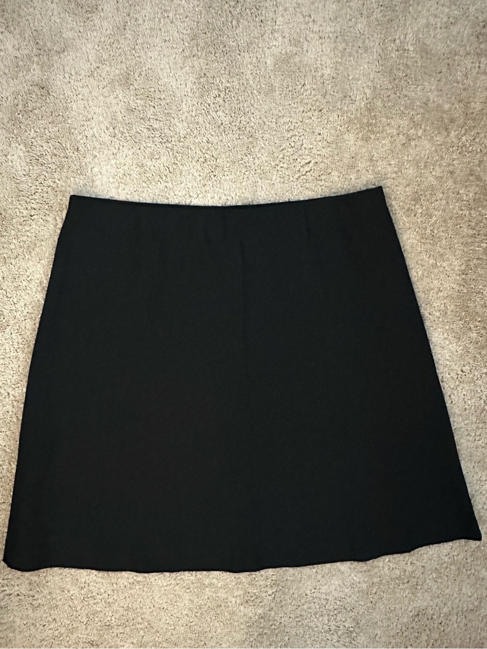 Reverse Black A-Line Mini Skirt
